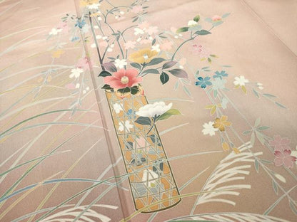 平和屋着物●訪問着 友禅 作家物 飾花文 暈し染め 正絹 逸品 AABE0294ck