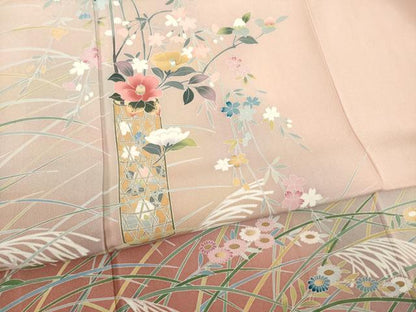 平和屋着物●訪問着 友禅 作家物 飾花文 暈し染め 正絹 逸品 AABE0294ck