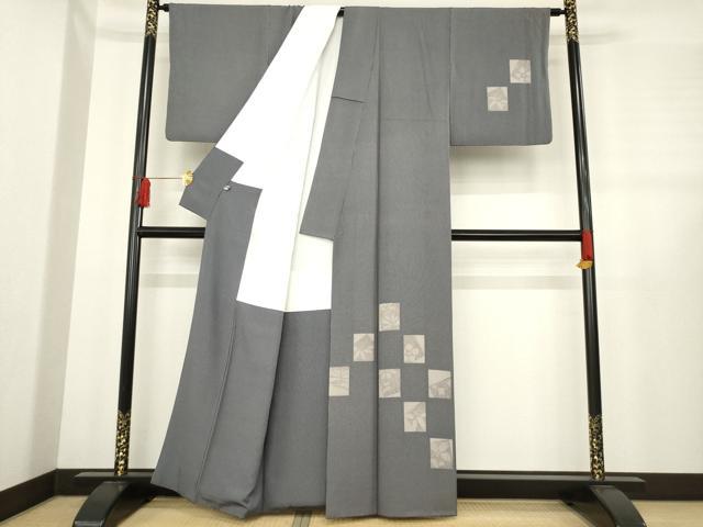 平和屋着物●訪問着　色紙花文　正絹　逸品　AABE0297ck