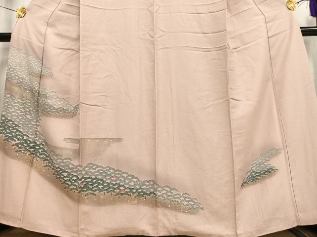 平和屋着物■訪問着　松文　暈し染め　金彩　正絹　逸品　AABE0354oa