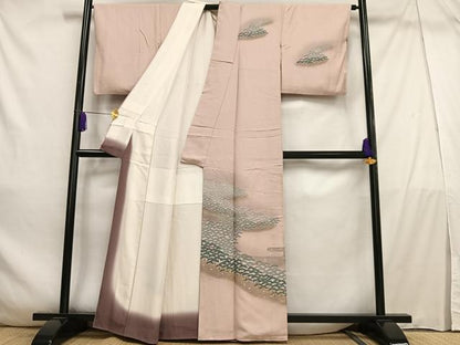 平和屋着物■訪問着　松文　暈し染め　金彩　正絹　逸品　AABE0354oa