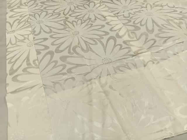 平和屋着物□長襦袢 無双仕立て 半衿刺繍 花地紋 正絹 逸品 AABE0375oa