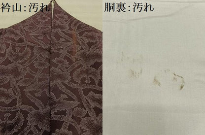平和屋着物■上質な小紋　鳳凰花地紋　正絹　逸品　AABE0379oa