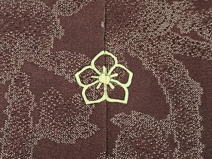 平和屋着物■上質な小紋　鳳凰花地紋　正絹　逸品　AABE0379oa
