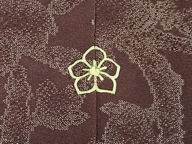 平和屋着物■上質な小紋　鳳凰花地紋　正絹　逸品　AABE0379oa
