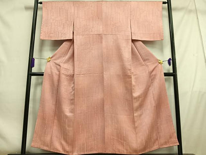 平和屋着物■上質な小紋　幾何学雲重ね文　正絹　逸品　未使用　AABE0381oa