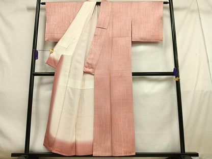 平和屋着物■上質な小紋　幾何学雲重ね文　正絹　逸品　未使用　AABE0381oa