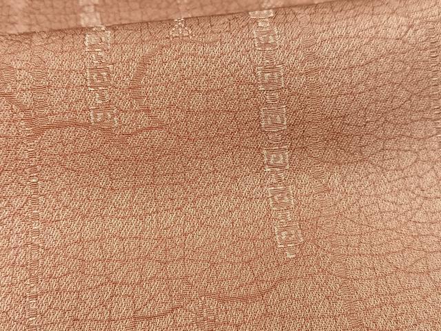 平和屋着物■上質な小紋　幾何学雲重ね文　正絹　逸品　未使用　AABE0381oa
