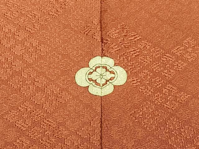 平和屋着物■上質な小紋　寿光織　花菱文　金糸　正絹　逸品　AABE0385oa