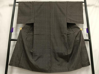 平和屋着物■男性　紬　縞　正絹　逸品　未使用　AABE0387oa