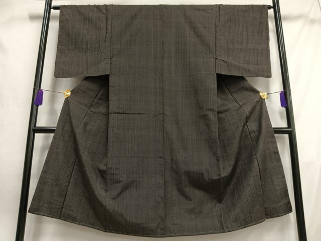 平和屋着物■男性　紬　縞　正絹　逸品　未使用　AABE0387oa