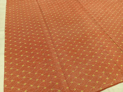 平和屋着物■上質な紬　網目文　正絹　逸品　未使用　AABE0389oa