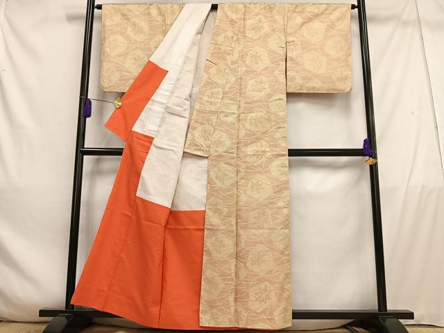 平和屋着物■上質な紬　楓文　正絹　逸品　AABE0402oa