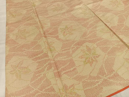 平和屋着物■上質な紬　楓文　正絹　逸品　AABE0402oa