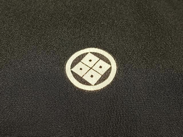 平和屋着物■豪華黒留袖　駒刺繍　檜扇鳳凰松文　金銀糸　金彩　正絹　逸品　AABE0407oa