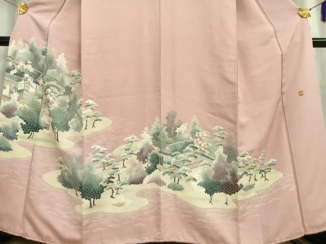 平和屋着物■豪華色留袖　作家物　風景樹林文　正絹　逸品　AABE0449oa