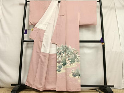 平和屋着物■豪華色留袖　作家物　風景樹林文　正絹　逸品　AABE0449oa