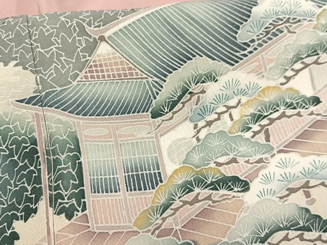 平和屋着物■豪華色留袖　作家物　風景樹林文　正絹　逸品　AABE0449oa