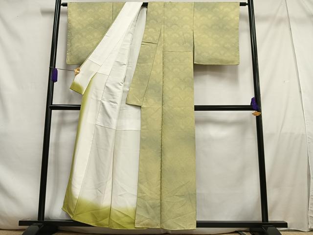 平和屋着物■上質な小紋　雪輪青海波地紋　暈し染め　正絹　逸品　AABE0469oa