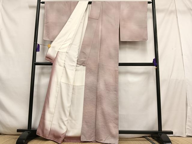 平和屋着物■上質な小紋　立波地紋　暈し染め　正絹　逸品　未使用　AABE0518oa