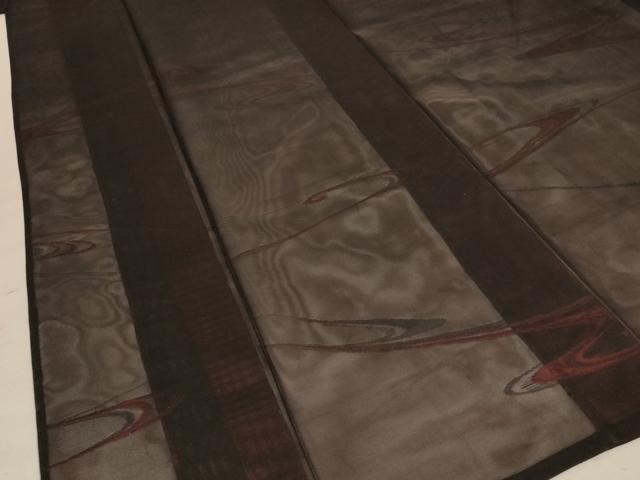 平和屋着物＊夏物 小紋 流水紋紗 正絹 逸品 AABE0602jd