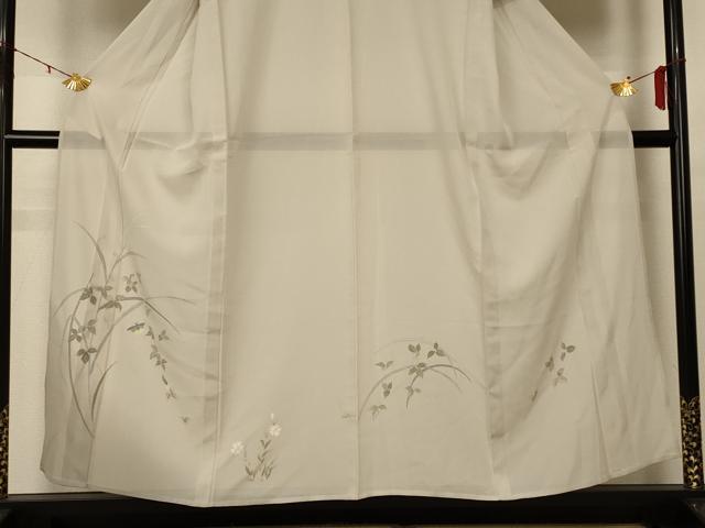平和屋着物＊夏物 訪問着 絽 草花文 蛍 正絹 逸品 AABE0607jd