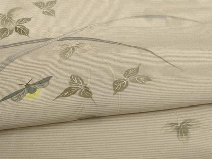 平和屋着物＊夏物 訪問着 絽 草花文 蛍 正絹 逸品 AABE0607jd