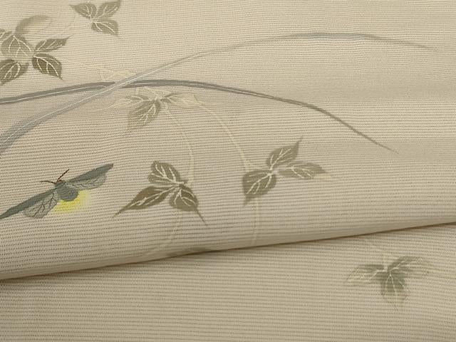 平和屋着物＊夏物 訪問着 絽 草花文 蛍 正絹 逸品 AABE0607jd