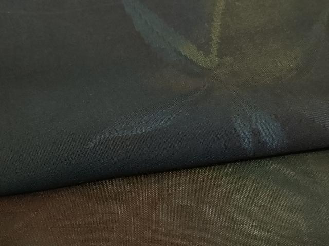 平和屋着物＊夏物 小紋 紗 枝葉文 正絹 逸品 AABE0609jd
