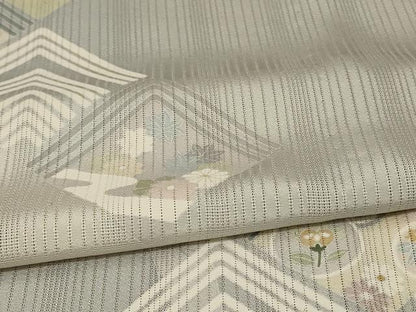 平和屋着物＊夏物 訪問着 縦絽 花菱文 暈し染め 正絹 逸品 AABE0614jd