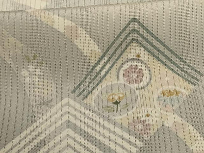 平和屋着物＊夏物 訪問着 縦絽 花菱文 暈し染め 正絹 逸品 AABE0614jd