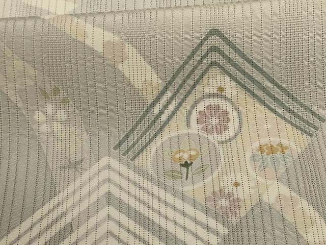 平和屋着物＊夏物 訪問着 縦絽 花菱文 暈し染め 正絹 逸品 AABE0614jd
