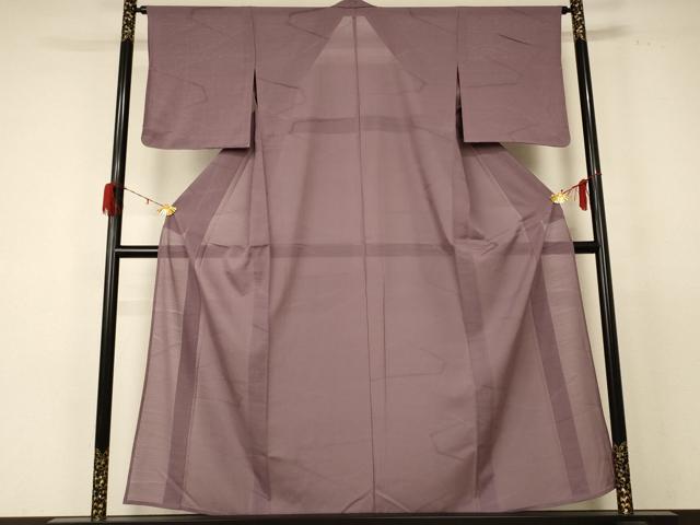 平和屋着物＊夏物 色無地 絽 幾何学紋紗 鳩羽鼠色 正絹 逸品 未使用 AABE0616jd