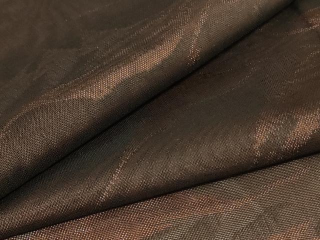 平和屋着物＊夏物 小紋 斜 枝葉文 正絹 逸品 AABE0618jd