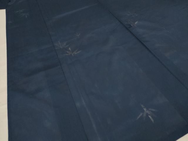 平和屋着物＊夏物 色無地 縦絽 笹竹紋紗 褐返色 洗える着物 AABE0619jd