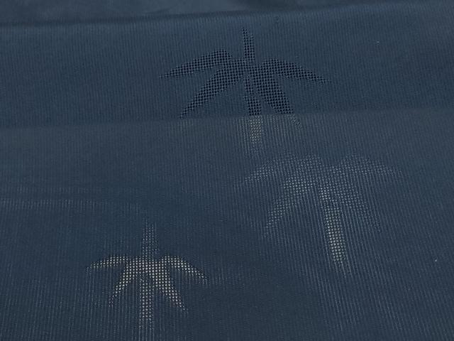 平和屋着物＊夏物 色無地 縦絽 笹竹紋紗 褐返色 洗える着物 AABE0619jd