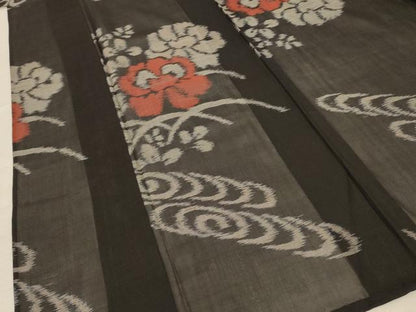 平和屋着物＊夏物 本場大島紬 夏大島 草花文 正絹 逸品 未使用 AABE0625jd