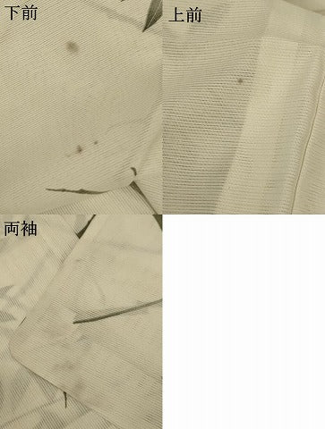 平和屋着物＊夏物 小紋 絽 枝葉文 洗える着物 AABE0630jd