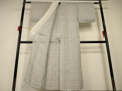 平和屋着物＊夏物 越後上布 幾何学花文 苧麻 逸品 AABE0631jd