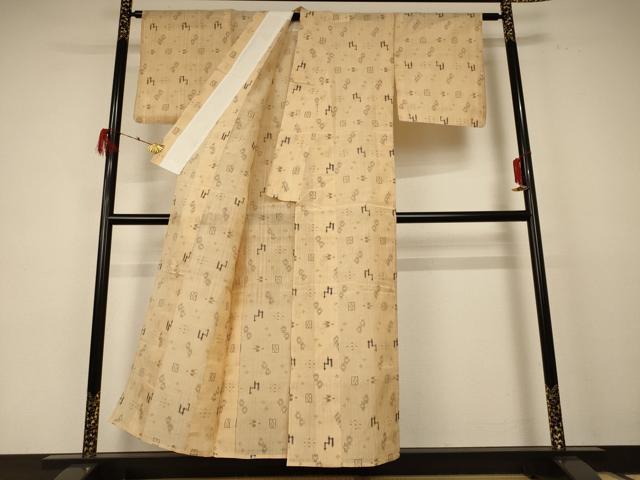 平和屋着物＊夏物　本場琉球絣　夏琉球　麻　逸品　AABE0632jd