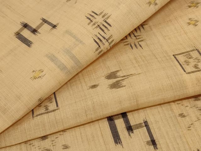 平和屋着物＊夏物　本場琉球絣　夏琉球　麻　逸品　AABE0632jd