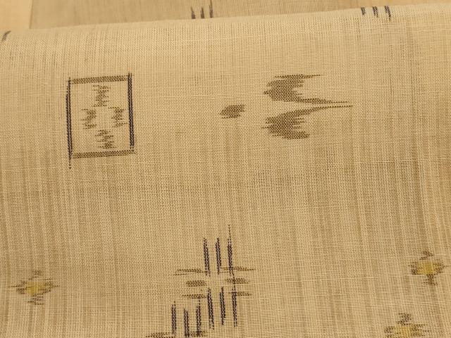 平和屋着物＊夏物　本場琉球絣　夏琉球　麻　逸品　AABE0632jd