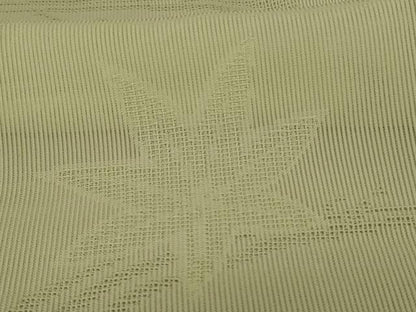 平和屋着物＊夏物 色無地 縦絽 流水楓紋紗 女郎花色 正絹 逸品 AABE0633jd