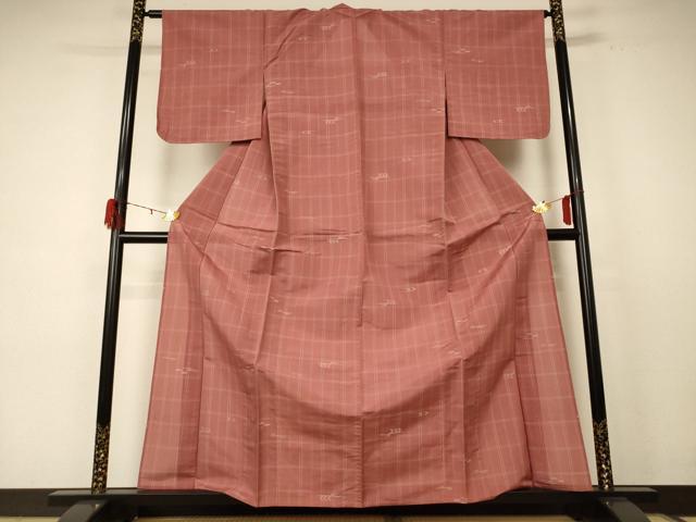 平和屋着物＊夏物 小紋 紗 絣文 正絹 逸品 AABE0635jd