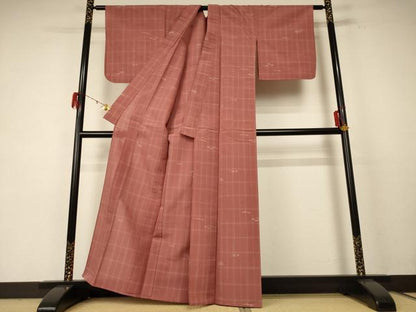 平和屋着物＊夏物 小紋 紗 絣文 正絹 逸品 AABE0635jd