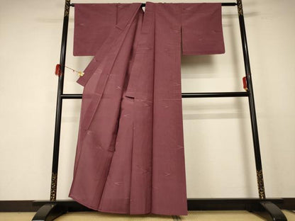 平和屋着物＊夏物 小紋 紗 幾何学文様 未使用 AABE0637jd