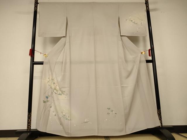 平和屋着物＊夏物 訪問着 絽 風景草花文 暈し染め 正絹 逸品 AABE0638jd