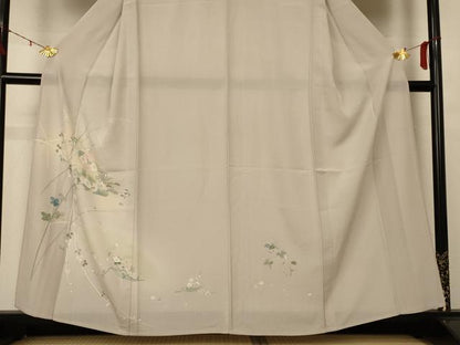 平和屋着物＊夏物 訪問着 絽 風景草花文 暈し染め 正絹 逸品 AABE0638jd