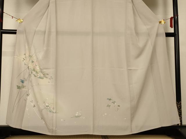 平和屋着物＊夏物 訪問着 絽 風景草花文 暈し染め 正絹 逸品 AABE0638jd