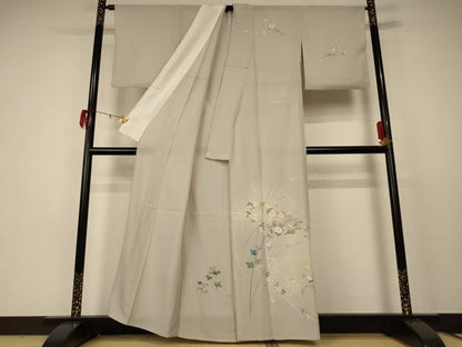 平和屋着物＊夏物 訪問着 絽 風景草花文 暈し染め 正絹 逸品 AABE0638jd